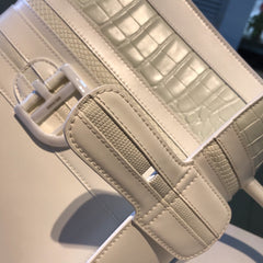Delvaux Brillant MM Croco White