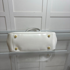 Coach Asher Shoulder Bag Shiny Crinkle Leather White
