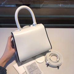 Delvaux Brillant Mini Leather Bag White / Black details