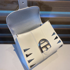 Delvaux Brillant Mini Studs White