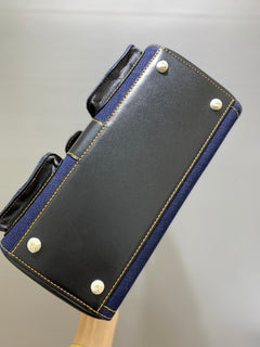 Delvaux Brillant Mini Denim Navy Blue