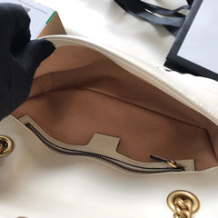 Gucci GG Marmont Small Matelasse Bag White.