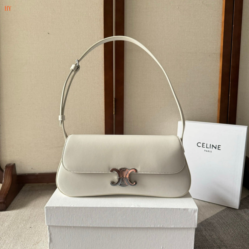 Medium Celine Lola Bag White