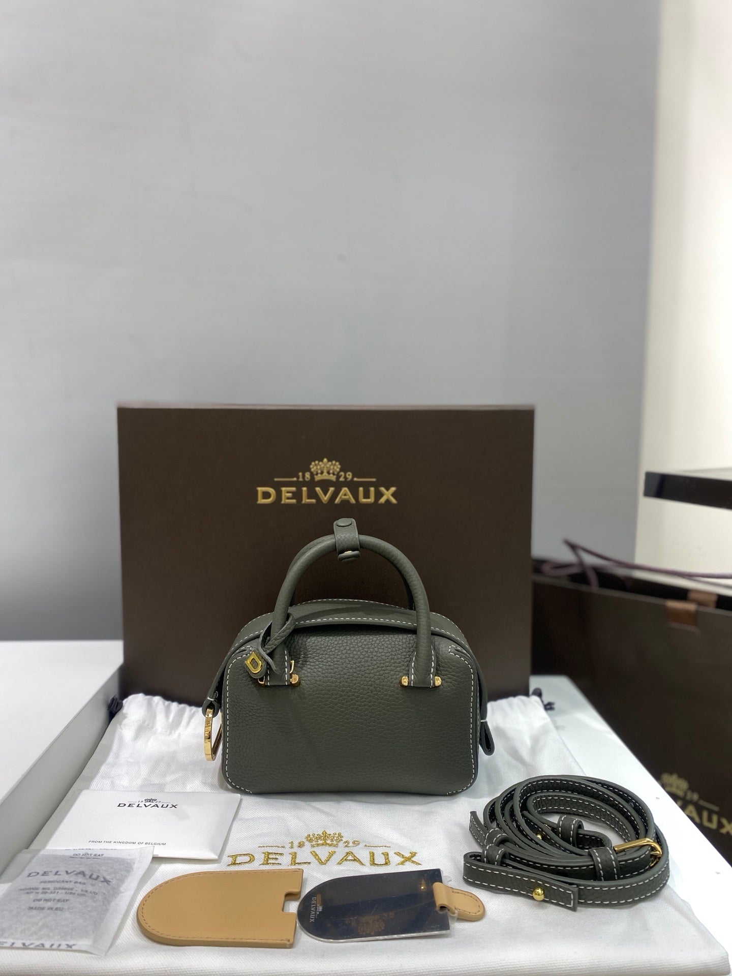 Delvaux Cool Box Nano Army Green