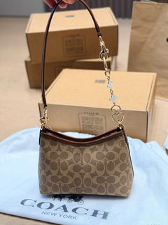 Coach Laurel Midnight Charm Shoulder Bag Brown