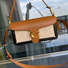 Bolsa Coach Tabby Shoulder Bag 26 Blocked Signature Canvas