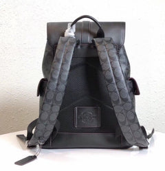 Coach Hudson Backpack Signature Canvas Black / Bordô