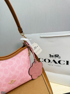 Coach Laurel Midnight Charm Shoulder Bag Pink