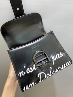 Delvaux Brillant L'Humour Lettering Black