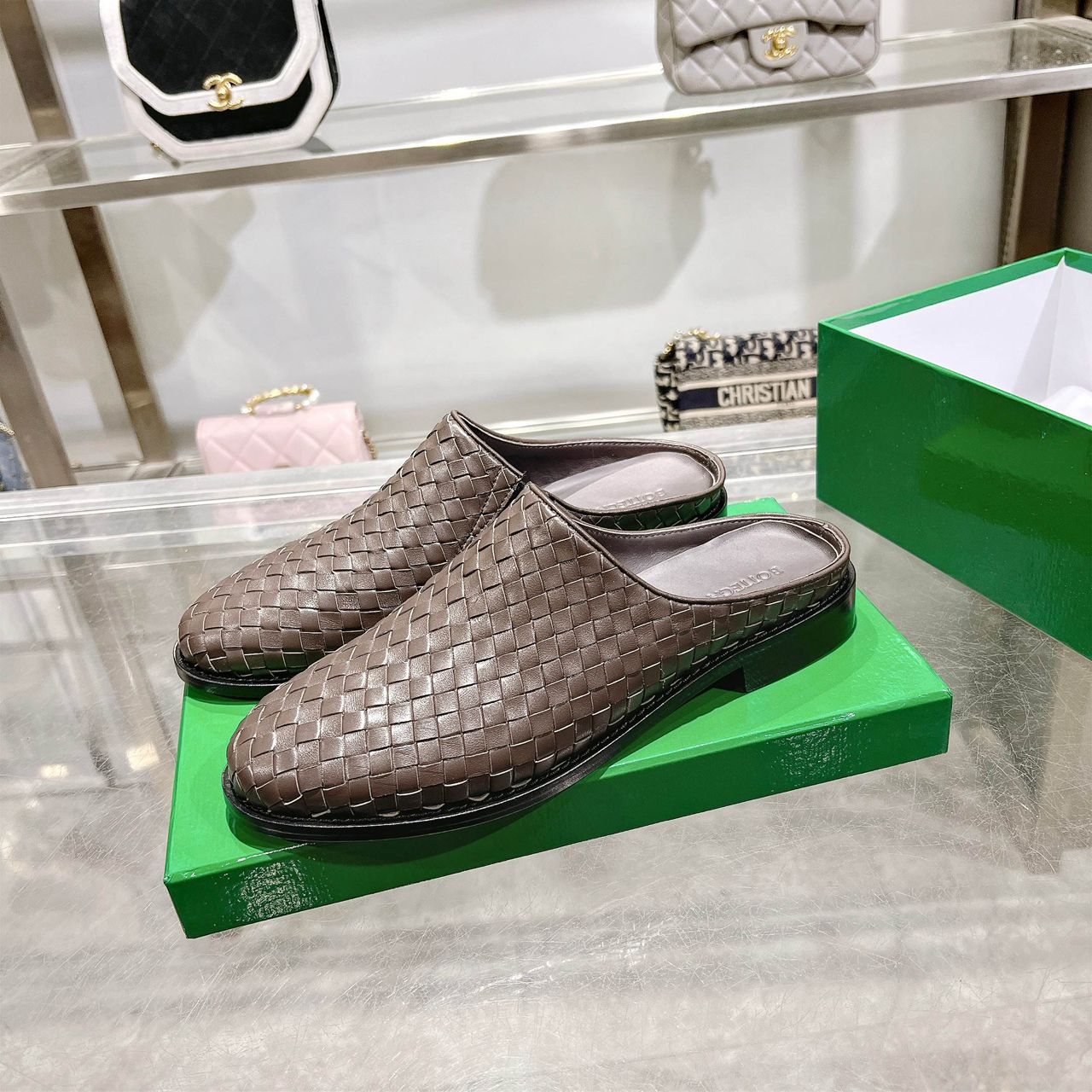 Bottega Veneta Sunday Slipper Brown