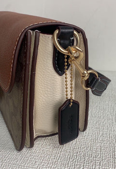 Coach Morgan Signature Shoulder Bag Marrom Caramelo