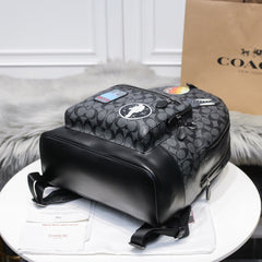 Coach West Backpack Space Edition Signature Canvas Black