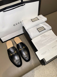 Gucci Princetown Slipper Black Leather.