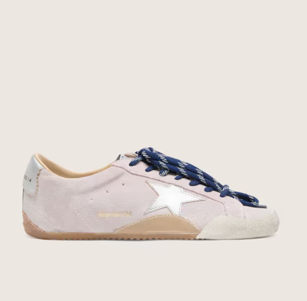 Golden Goose True-Star em Camurça Estrela Prata .