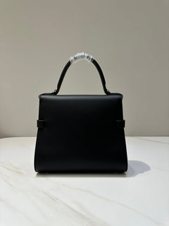 Delvaux Tempête MM Black Ferragens Prata