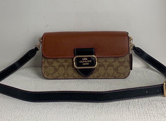 Coach Morgan Signature Shoulder Bag Marrom Caramelo
