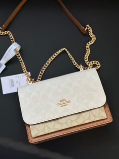 Coach Mini Klare Crossbody Bag Off White Ferragens Douradas