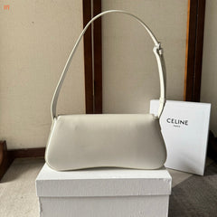 Medium Celine Lola Bag White