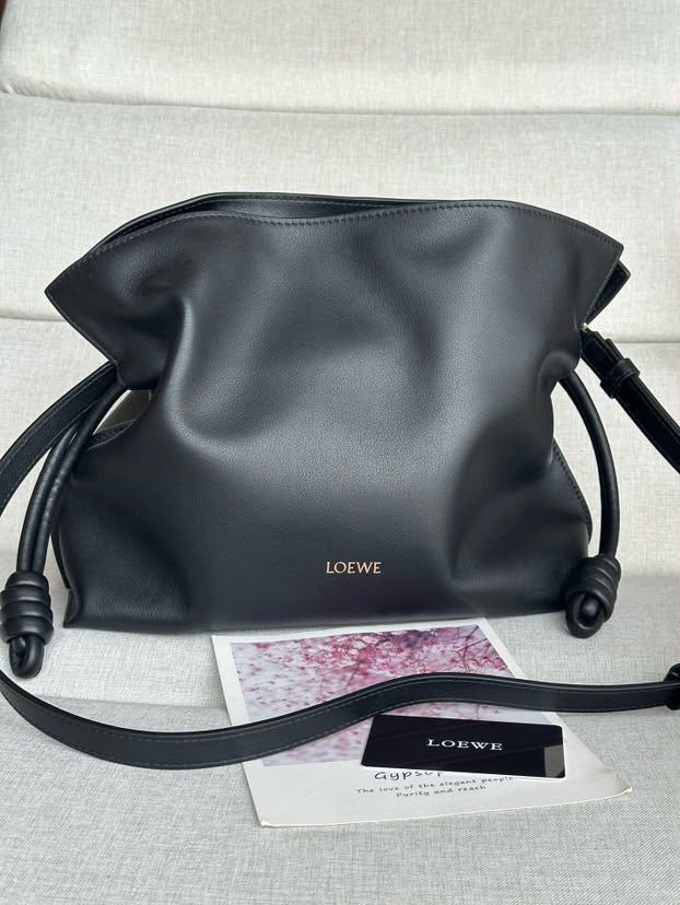 Loewe Flamenco Clutch Bag Black
