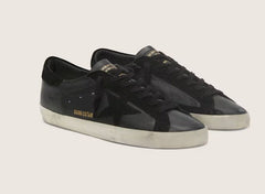 Golden Goose Super-Star em napa Preto estrela Preta .