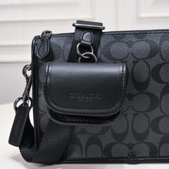 Coach Axel Compact Crossbody Bag Black
