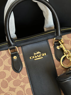Coach Rowan Satchel Khaki Black