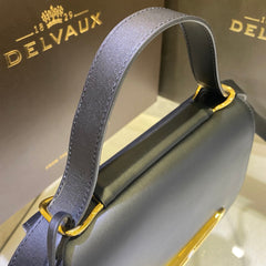 Delvaux Small Lingot Black Ferragens Douradas