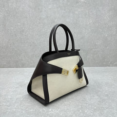 bolsa tote Ferragamo Hug bege e black