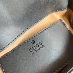 Gucci GG Marmont Mini Shoulder Bag Matelasse Chevron Black.