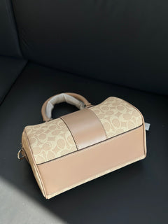 Coach Rowan Satchel Khaki Chalk