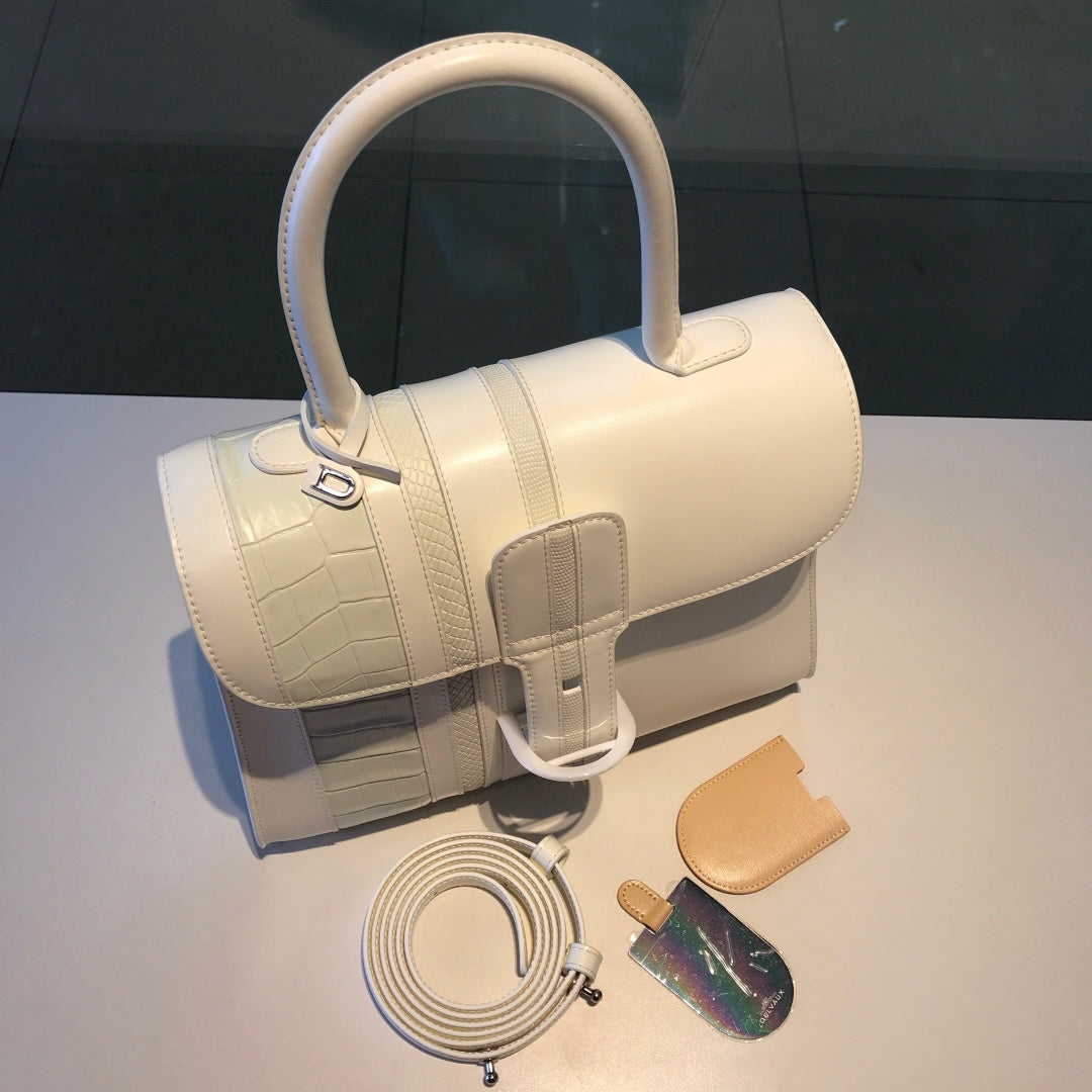 Delvaux Brillant MM Croco White