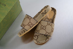 Gucci maxi GG canvas slide sandal (Pronta entrega)