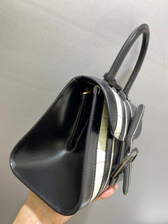Delvaux Brillant MM Croco Black / White