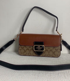 Coach Morgan Signature Shoulder Bag Marrom Caramelo
