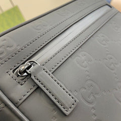 Gucci GG Rubber Effect Crossbody Bag Black