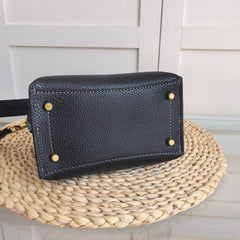 Coach Willow Tote 24 Pebble Leather Black Ferragens Douradas