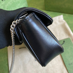 Gucci GG Marmont Matelasse Super Mini Bag Black.