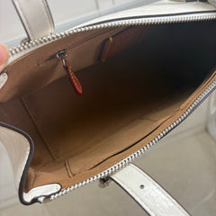 Coach Asher Shoulder Bag Shiny Crinkle Leather White