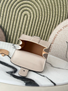Delvaux Brillant Mini Leather Bag Off White