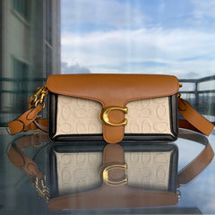 Bolsa Coach Tabby Shoulder Bag 26 Blocked Signature Canvas