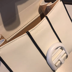 Delvaux Brillant Mini Leather Bag White / Black details