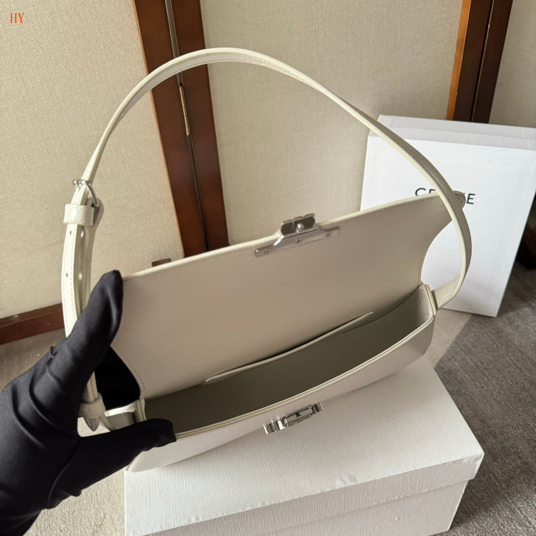 Medium Celine Lola Bag White