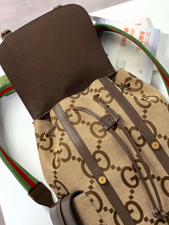 Mochila Gucci GG Jumbo Camel Ebony