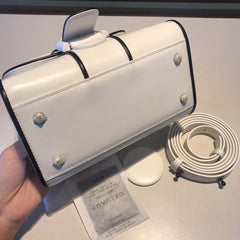 Delvaux Brillant Mini Leather Bag White / Black details