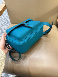 Coach Warner Crossbody Pebble Leather Turquoise Blue