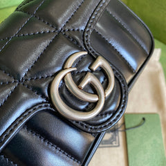 Gucci GG Marmont Matelasse Super Mini Bag Black.