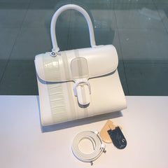 Delvaux Brillant MM Croco White