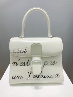 Delvaux Brillant L'Humour Lettering White / Silver