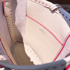 Delvaux Pin Mini Bucket Off-White / Pink
