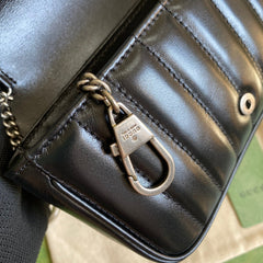 Gucci GG Marmont Matelasse Super Mini Bag Black.